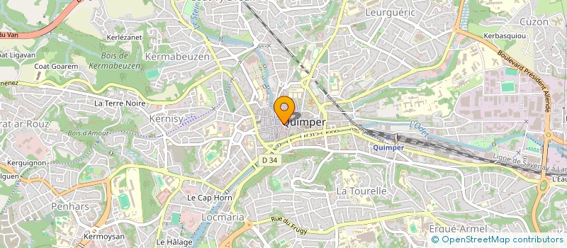 localisation de l'entreprise NES  QUIMPER