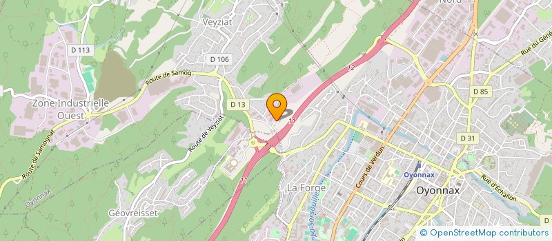 localisation de l'entreprise NESS à OYONNAX