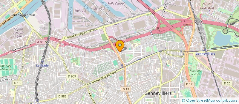 localisation de l'entreprise NEST à GENNEVILLIERS