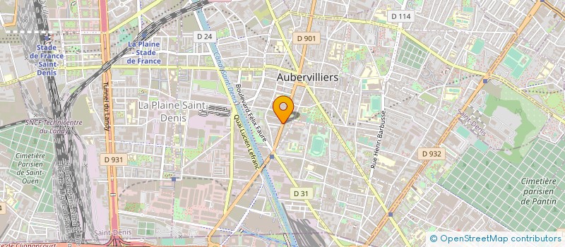 localisation de l'entreprise NET à AUBERVILLIERS