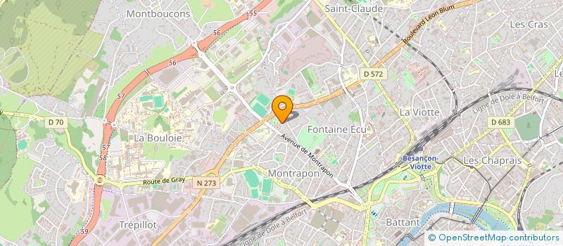 localisation de l'entreprise NET'ACCESS  BESANCON