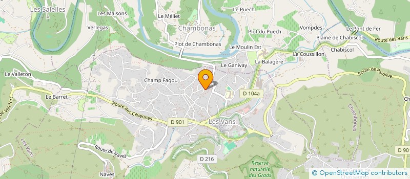 localisation de l'entreprise NET' ECOLO à LES VANS