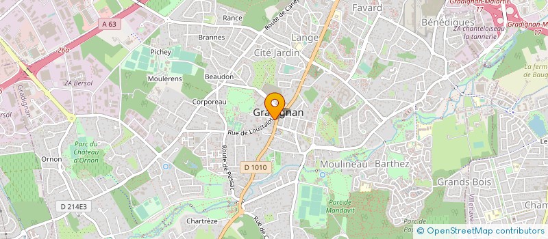localisation de l'entreprise NET RANGE.COM à GRADIGNAN