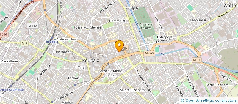 localisation de l'entreprise NET SAT à ROUBAIX