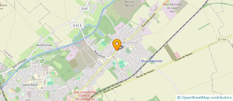 localisation de l'entreprise NET SERVICE  ESCAUDUVRES