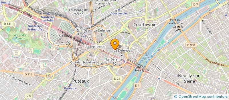 localisation de l'entreprise NET6TEM à COURBEVOIE