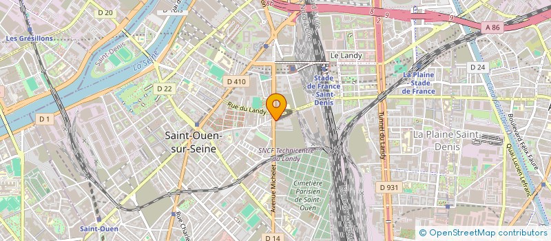 localisation de l'entreprise NETCOULSERVICE à SAINT-OUEN-SUR-SEINE