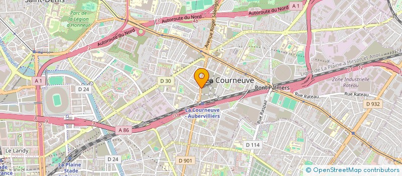 localisation de l'entreprise NETFIBRE à LA COURNEUVE