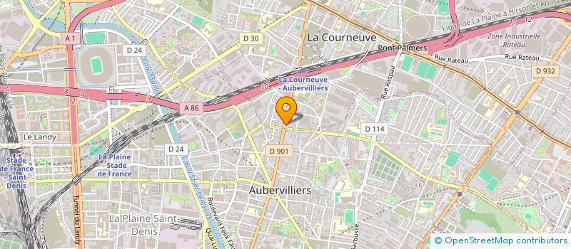 localisation de l'entreprise NETHAN à LA COURNEUVE