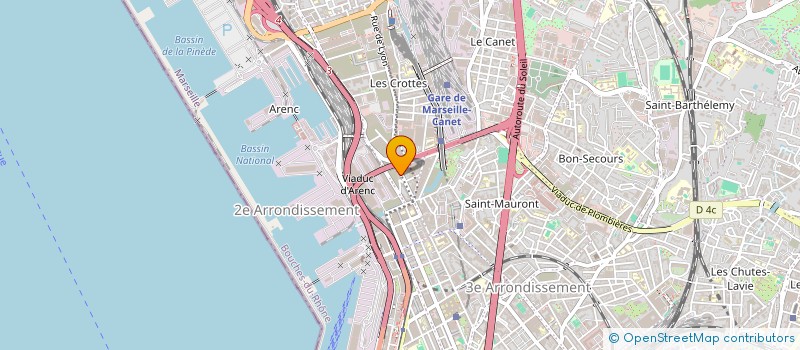 localisation de l'entreprise NETOS CHARPENTE COUVERTURE MACONNERIE à MARSEILLE