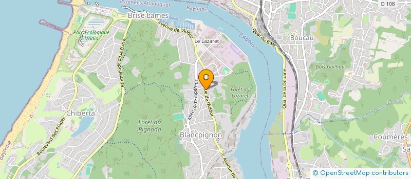 localisation de l'entreprise NETTOYAGE 64-40 à ANGLET
