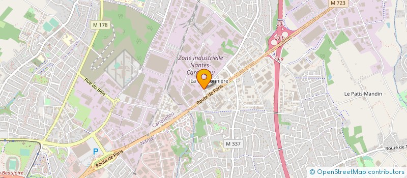 localisation de l'entreprise NETTOYAGE MANUTENTION DE L'OUEST à CARQUEFOU