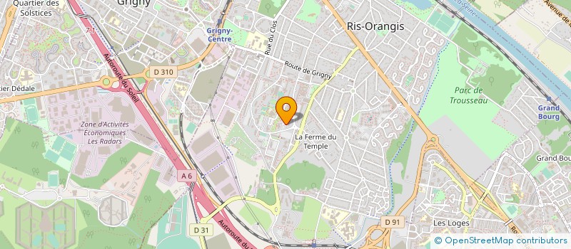 localisation de l'entreprise NETTOYAGES PROFESSIONNELLES INDUSTRIELLES à RIS-ORANGIS