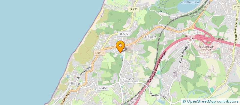 localisation de l'entreprise NEUF SEPT QUATRE à BIDART