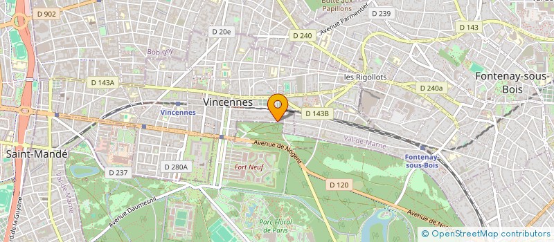 localisation de l'entreprise NEUILLY 109 à VINCENNES