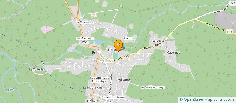 localisation de l'entreprise NEUROCRDL-ESPRIT HARMONIA  BELIN-BELIET