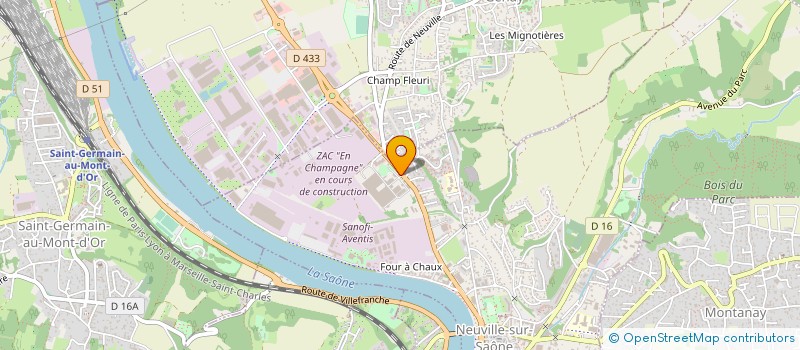 localisation de l'entreprise NEUVILLE LOGISTIQUE à NEUVILLE-SUR-SAONE
