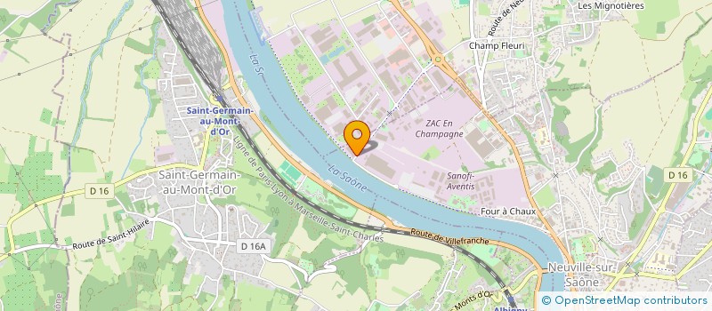 localisation de l'entreprise NEUVILLE LUMIERE  NEUVILLE-SUR-SAONE