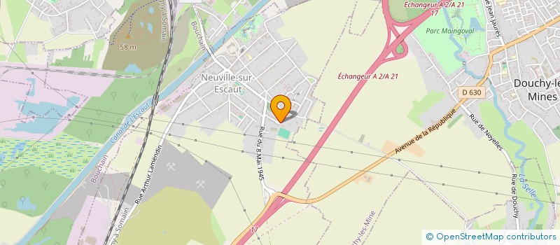 localisation de l'entreprise NEUVILLE OLYMPIQUE SPORTIVE CLUB  NEUVILLE-SUR-ESCAUT