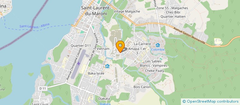 localisation de l'entreprise NEVER GIVE UP à SAINT-LAURENT-DU-MARONI