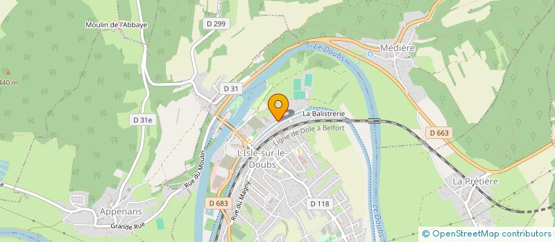 localisation de l'entreprise NEW BULLES à L'ISLE-SUR-LE-DOUBS