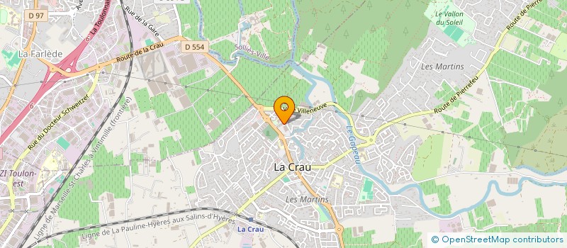 localisation de l'entreprise NEW COM  LA CRAU