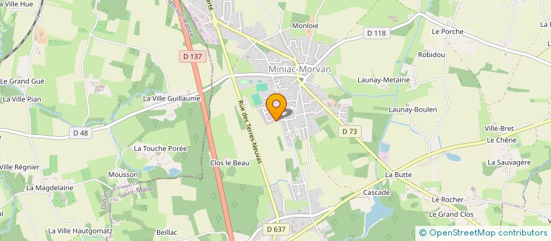 localisation de l'entreprise NEW'G EVENEMENTS  MINIAC-MORVAN