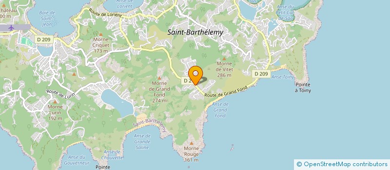 localisation de l'entreprise NEW LIFE R.D.M à SAINT-BARTHELEMY