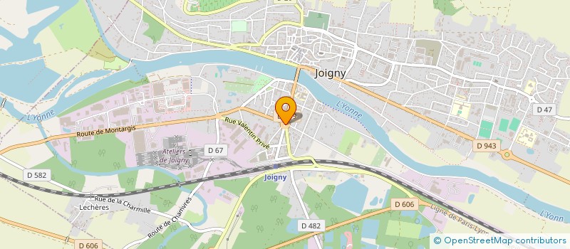 localisation de l'entreprise NEW LOOK DIFFUSION à JOIGNY