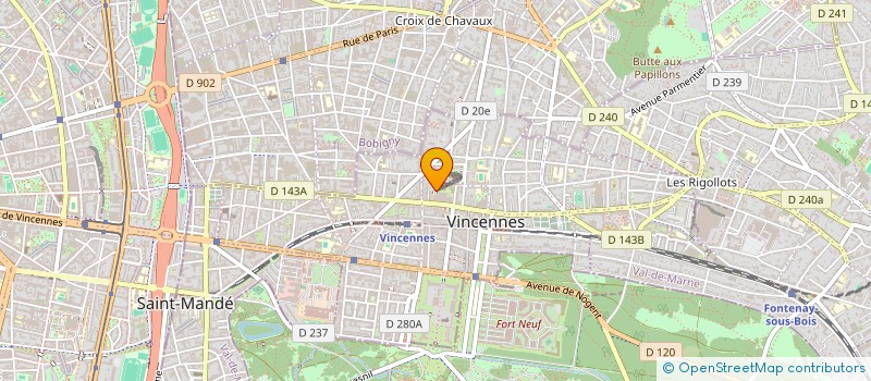 localisation de l'entreprise NEW ME PRODUCTIONS à VINCENNES