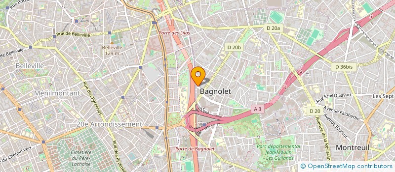 localisation de l'entreprise NEW PARIS HOTEL à BAGNOLET