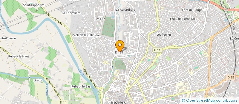 localisation de l'entreprise NEW PUB 34 à BEZIERS