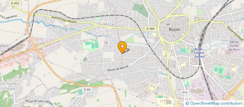 localisation de l'entreprise NEW START ONE  RIOM