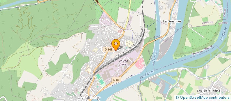 localisation de l'entreprise NEW'STEP  LA VOULTE-SUR-RHONE