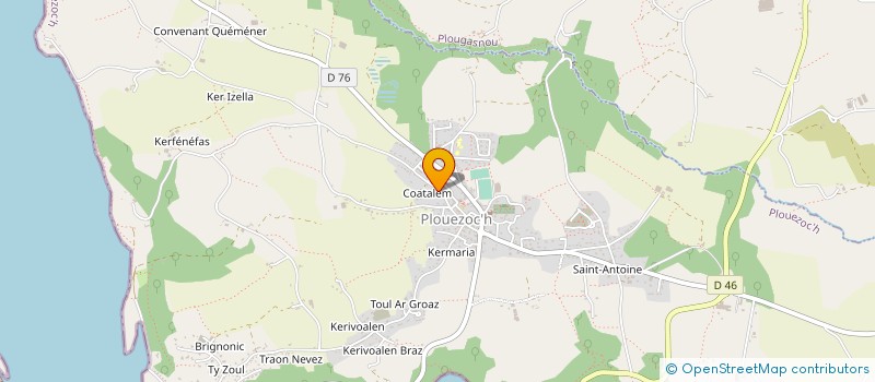 localisation de l'entreprise NEWNAME  PLOUEZOC'H