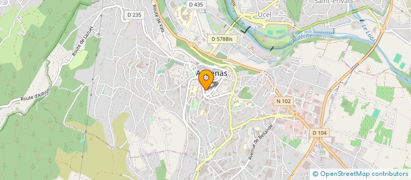 localisation de l'entreprise NEWS COIFF à AUBENAS