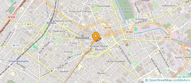 localisation de l'entreprise NEWTECH à ROUBAIX