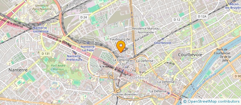 localisation de l'entreprise NEXANS à COURBEVOIE