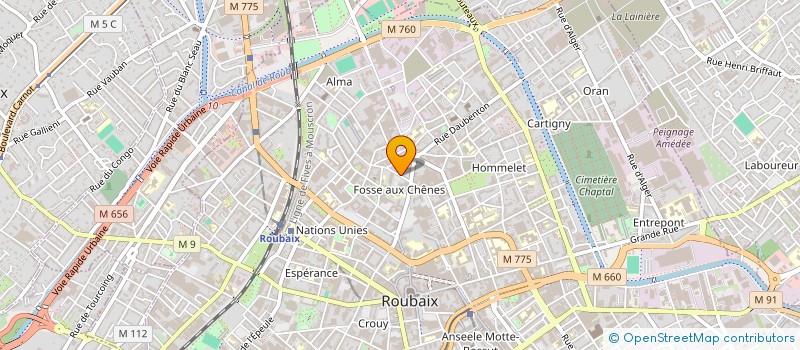 localisation de l'entreprise NEXT WEAR à ROUBAIX