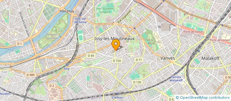 localisation de l'entreprise NEXTECH à ISSY-LES-MOULINEAUX