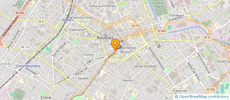 localisation de l'entreprise NEXTOO à ROUBAIX