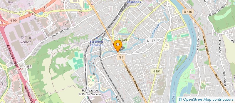 localisation de l'entreprise NF COIFFURE à CORBEIL-ESSONNES