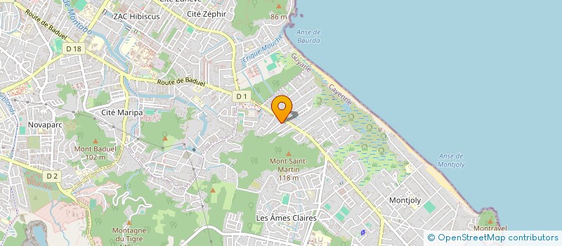 localisation de l'entreprise NF GUYANE AGENCEMENT  REMIRE-MONTJOLY