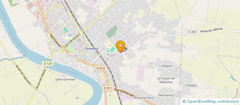 localisation de l'entreprise NF IMMO  TONNEINS