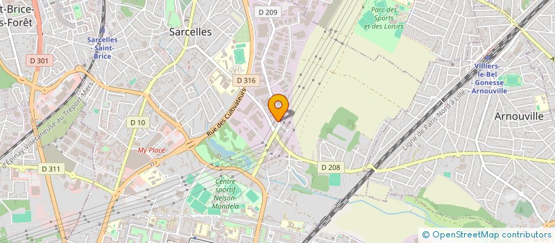 localisation de l'entreprise NF INTERNATIONAL à SARCELLES