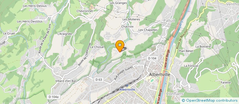 localisation de l'entreprise NF.INVEST  ALBERTVILLE