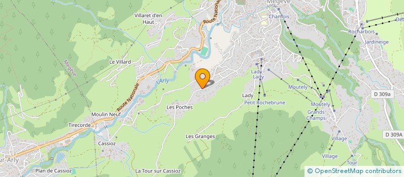 localisation de l'entreprise NF LA PLAQUISTERIE  MEGEVE