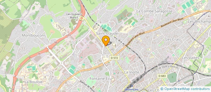 localisation de l'entreprise NF NARDIN  BESANCON