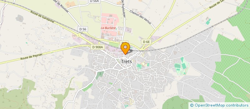 localisation de l'entreprise NF SECOND OEUVRE à TRETS