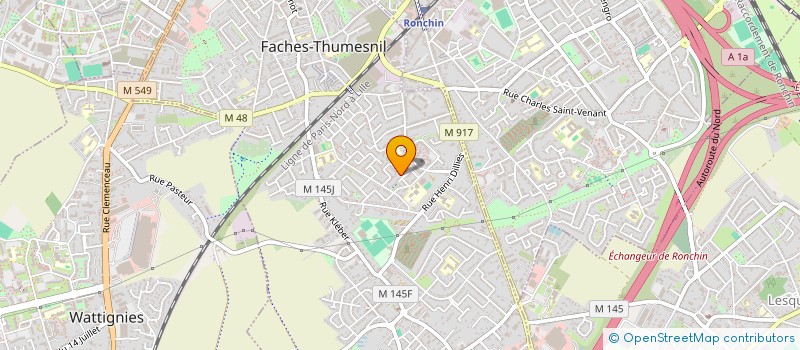 localisation de l'entreprise NF TAXI NORD à FACHES-THUMESNIL